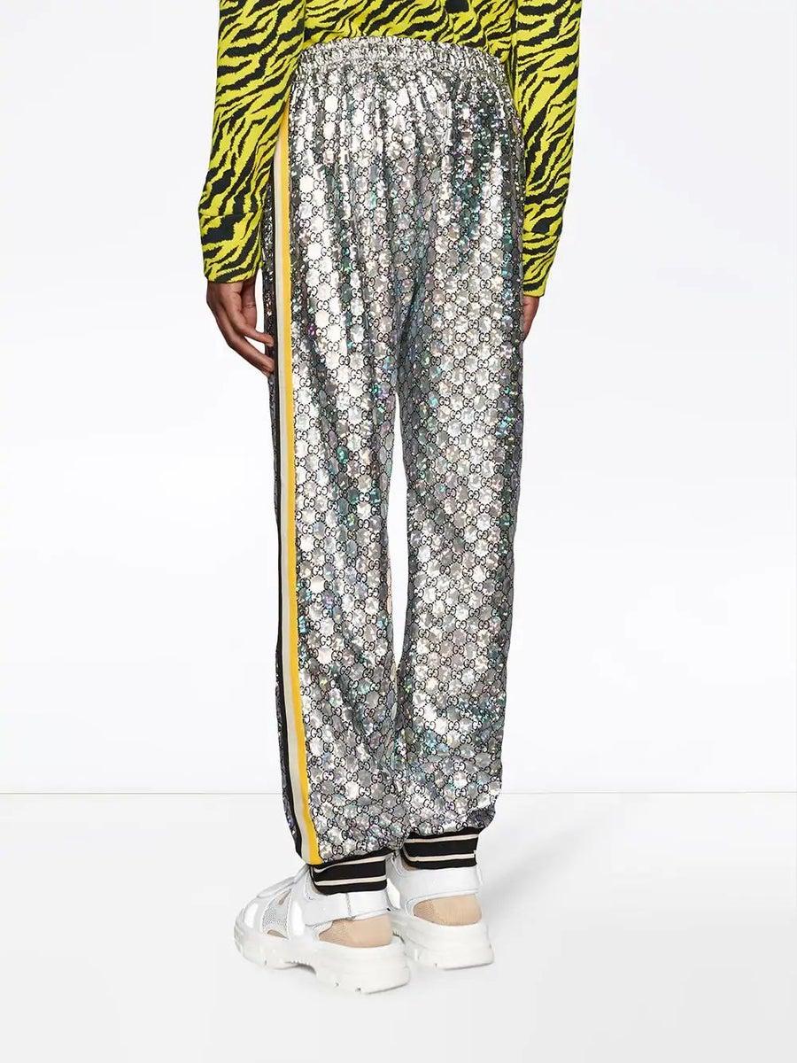 silver gucci pants