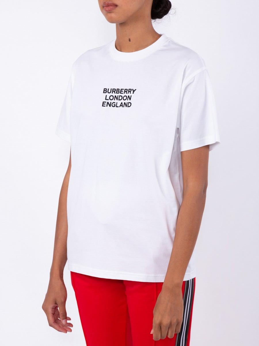 Burberry Cotton London England T-shirt in White - Lyst