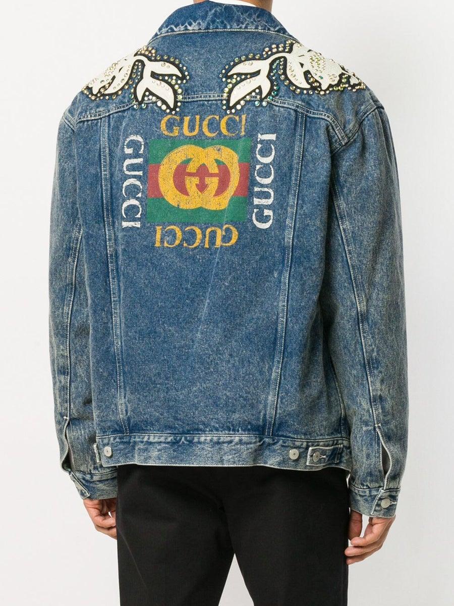 gucci logo denim jacket