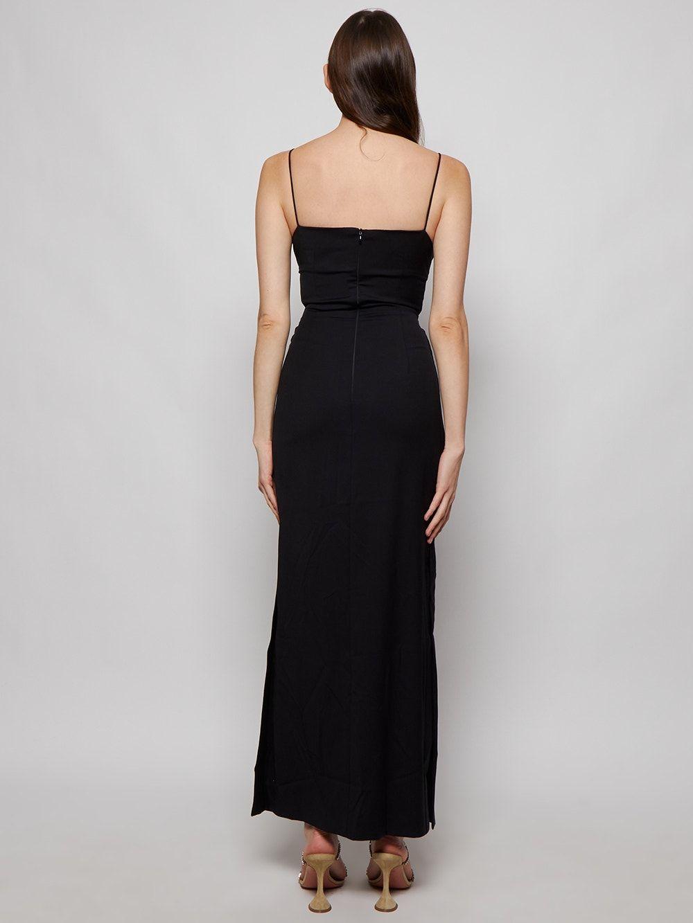 Christopher Esber Crossed Torso Wool Bra Dress in Black Lyst