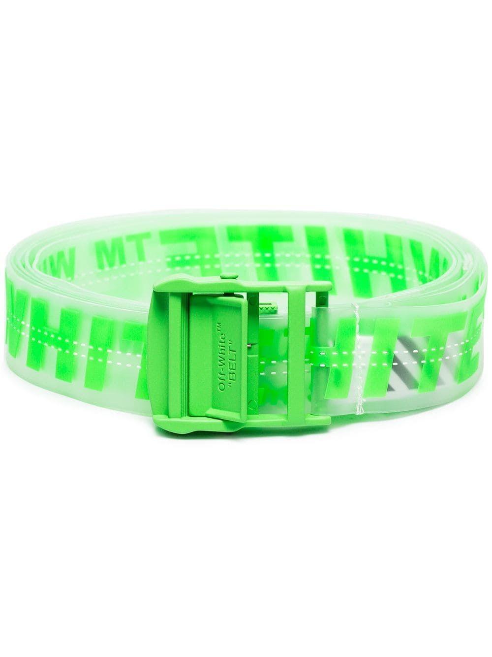 Off-White c/o Virgil Abloh Neon Green Industrial Logo Rubber Belt for Men |  Lyst