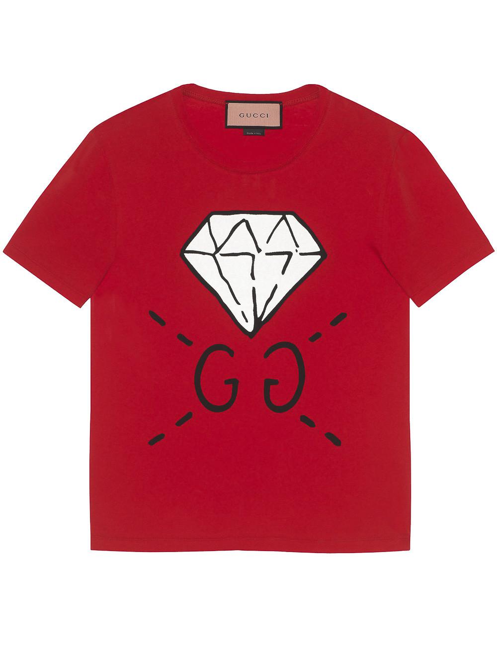 Gucci Cotton Ghost GG Diamond T-shirt 