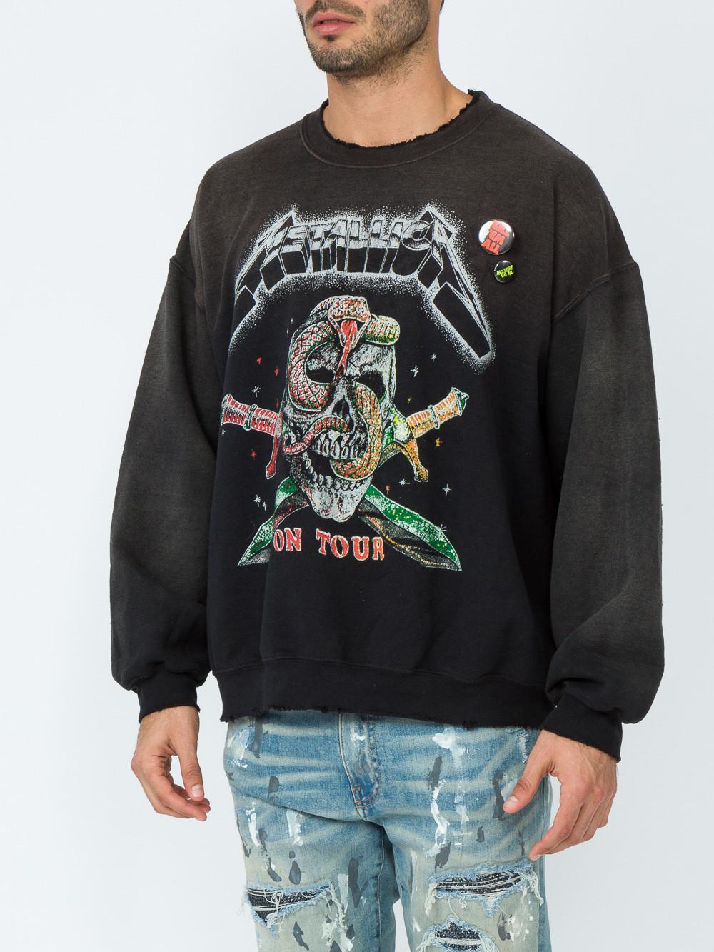 metallica crew neck sweatshirt