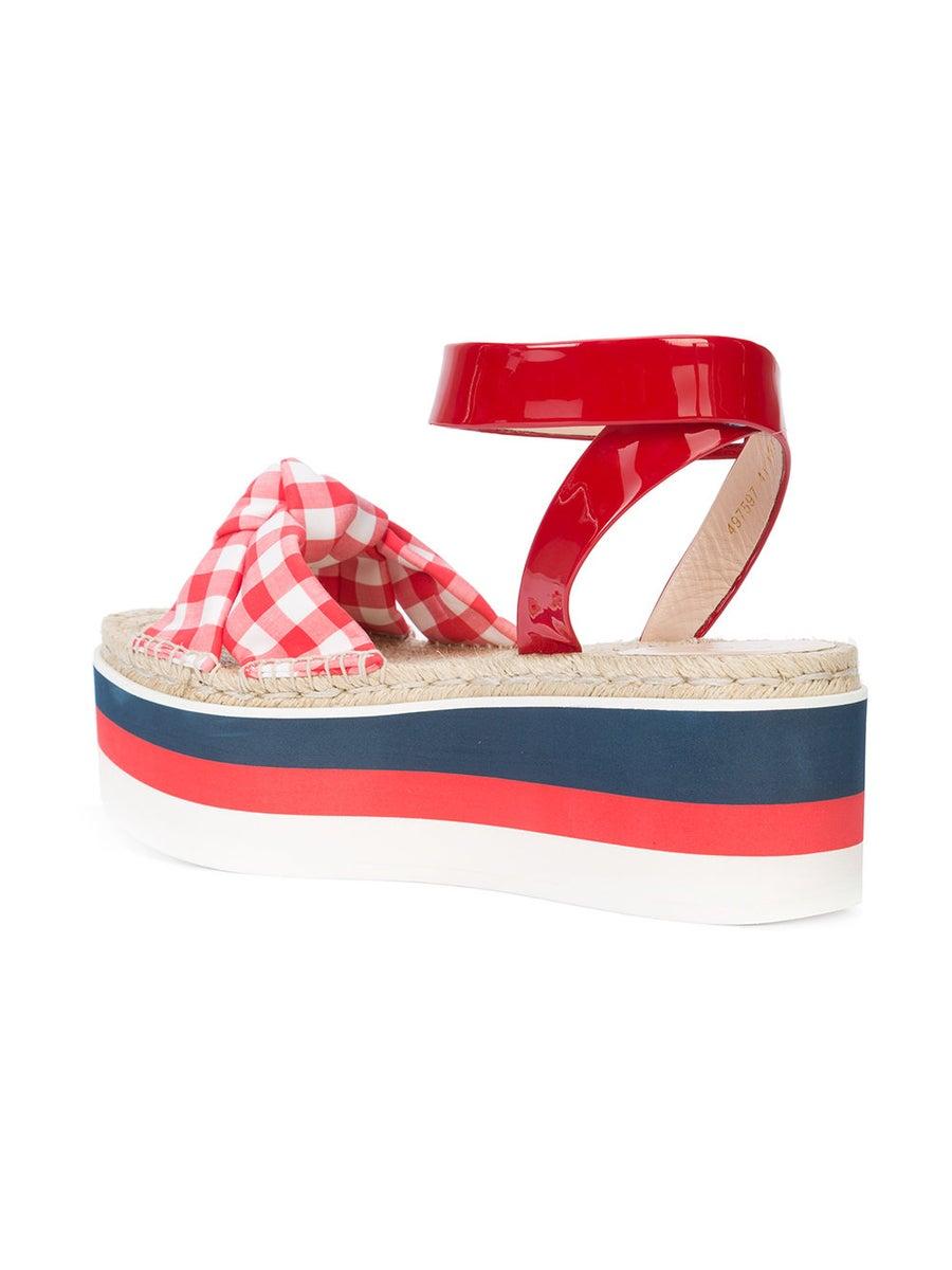 gucci red flat sandals