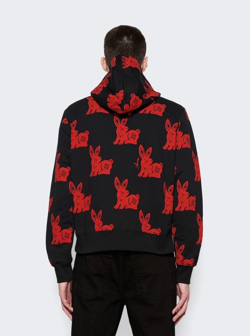 Amiri Cny Rabbit Allover Hoodie in Red for Men | Lyst