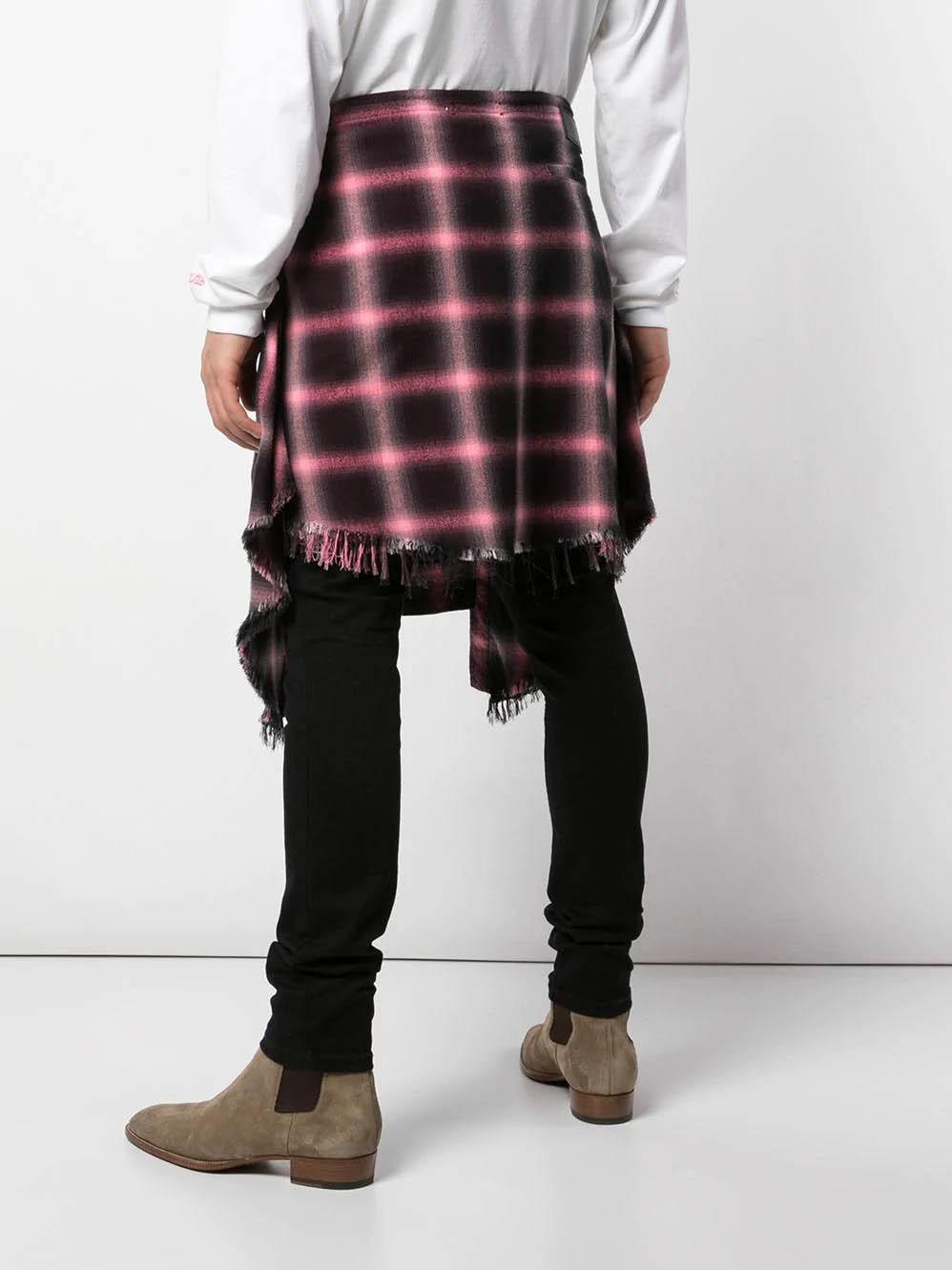plaid wrap shirt