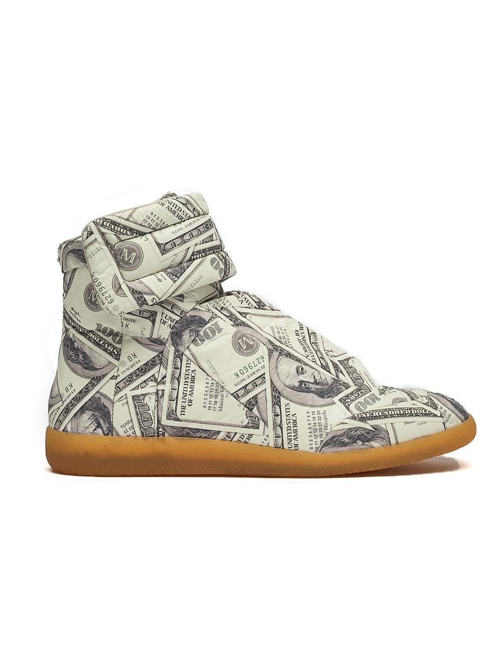 Maison Margiela Leather Dollar Print Future Hi-top ...