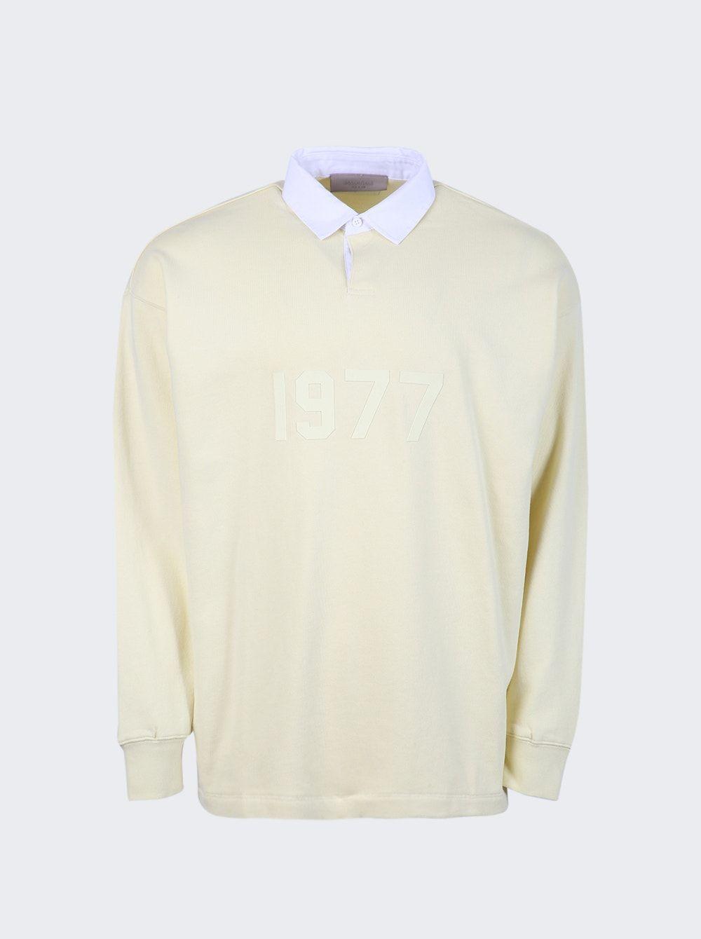 Fear of God ESSENTIALS Henley Rugby Top in White for Men | Lyst