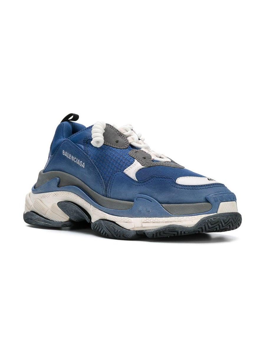 balenciaga mens blue sneakers