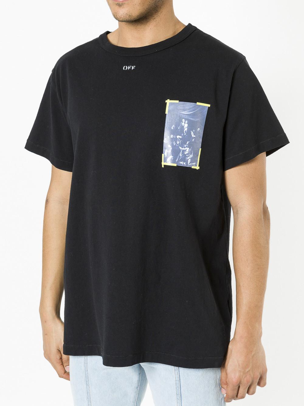 off white caravaggio tee black