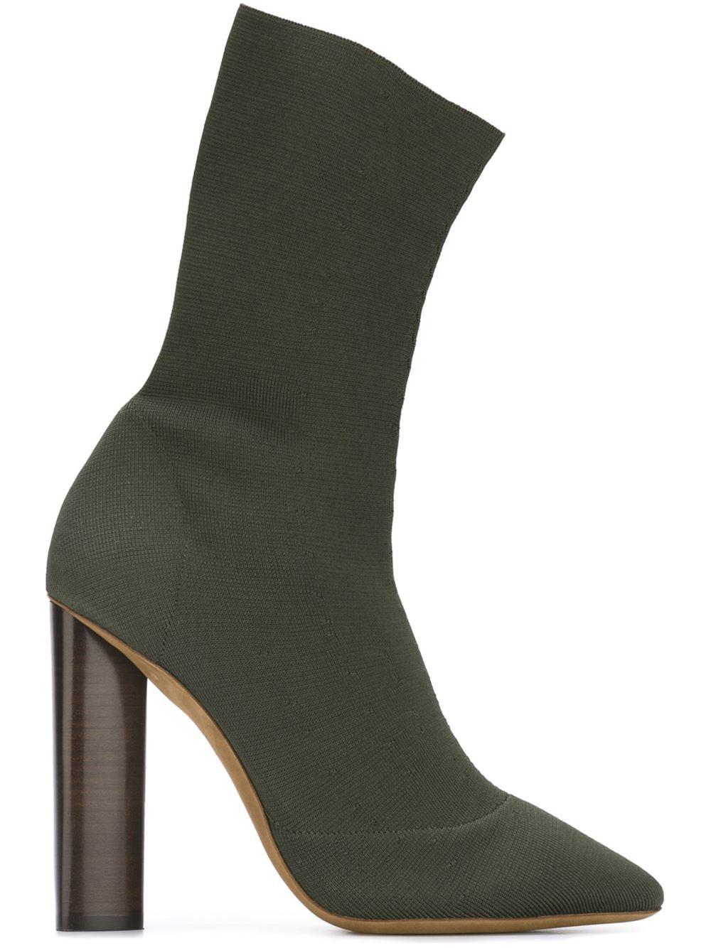 green yeezy boots