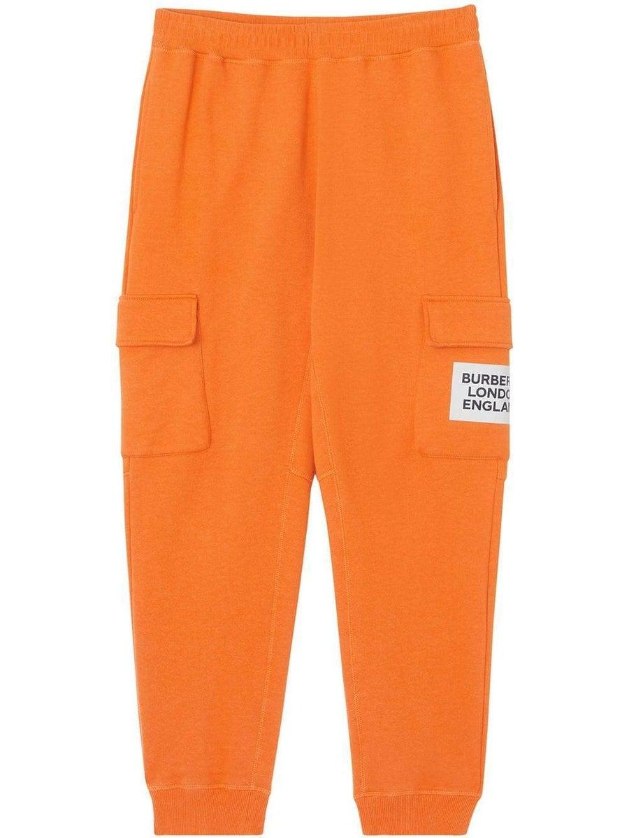 Burberry Cotton Jogging Trousers Orange for Men | Lyst