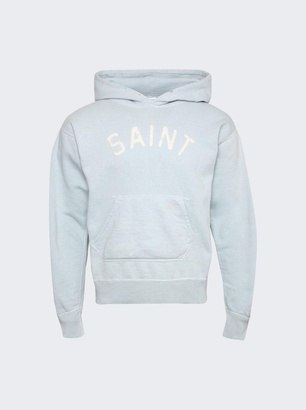 Saint Michael Men's Felt Hoodie Blue