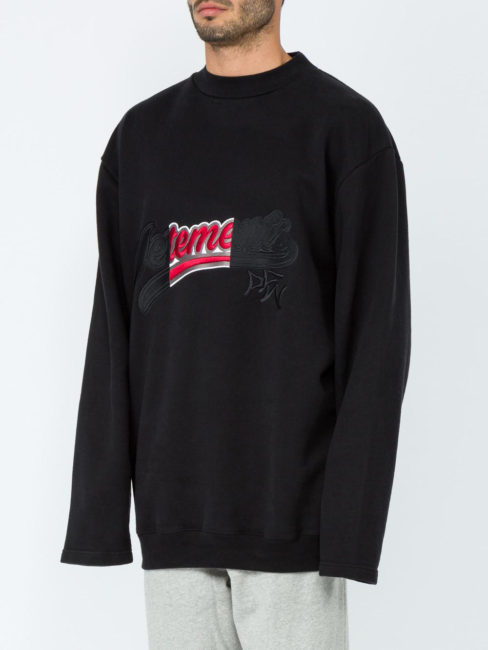 vetements embroidered sweatshirt