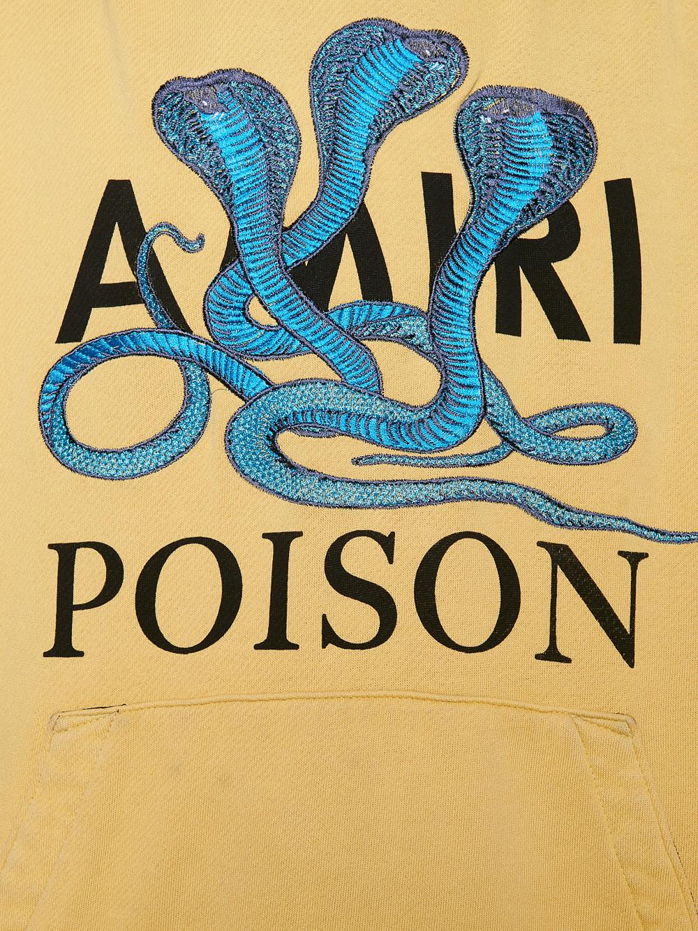 Amiri Cotton Poison Hoodie in Yellow Black (Yellow) for Men Lyst