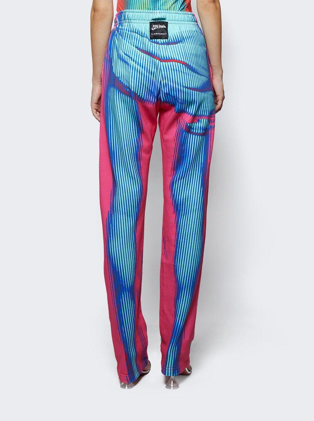 Y. Project X Jean Paul Gaultier Body Morph Sweatpants Pink And Blue | Lyst