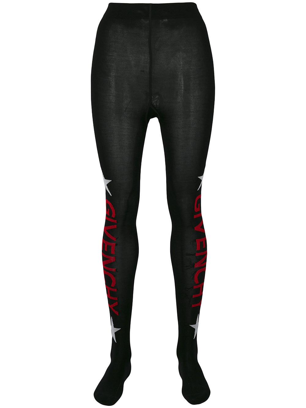 Givenchy Wool Logo Print Tights in 
