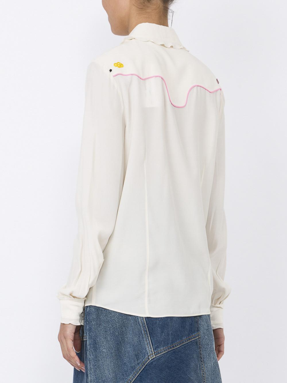 COACH Synthetic Western Shirt With Embellishment in White Lyst