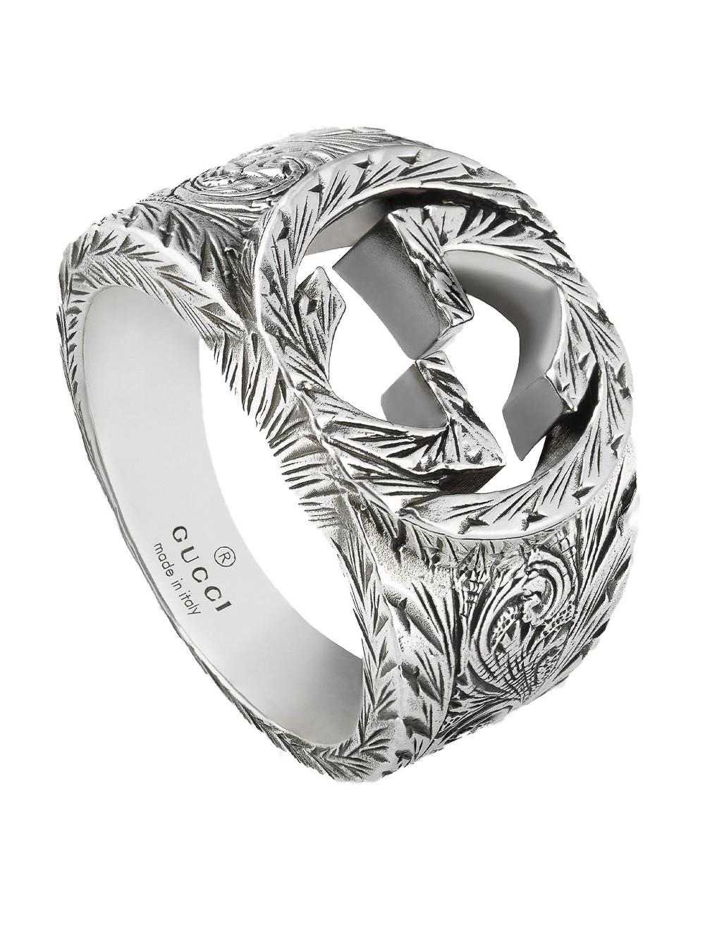 Gucci Interlocking G Ring in Metallic for Men - Lyst