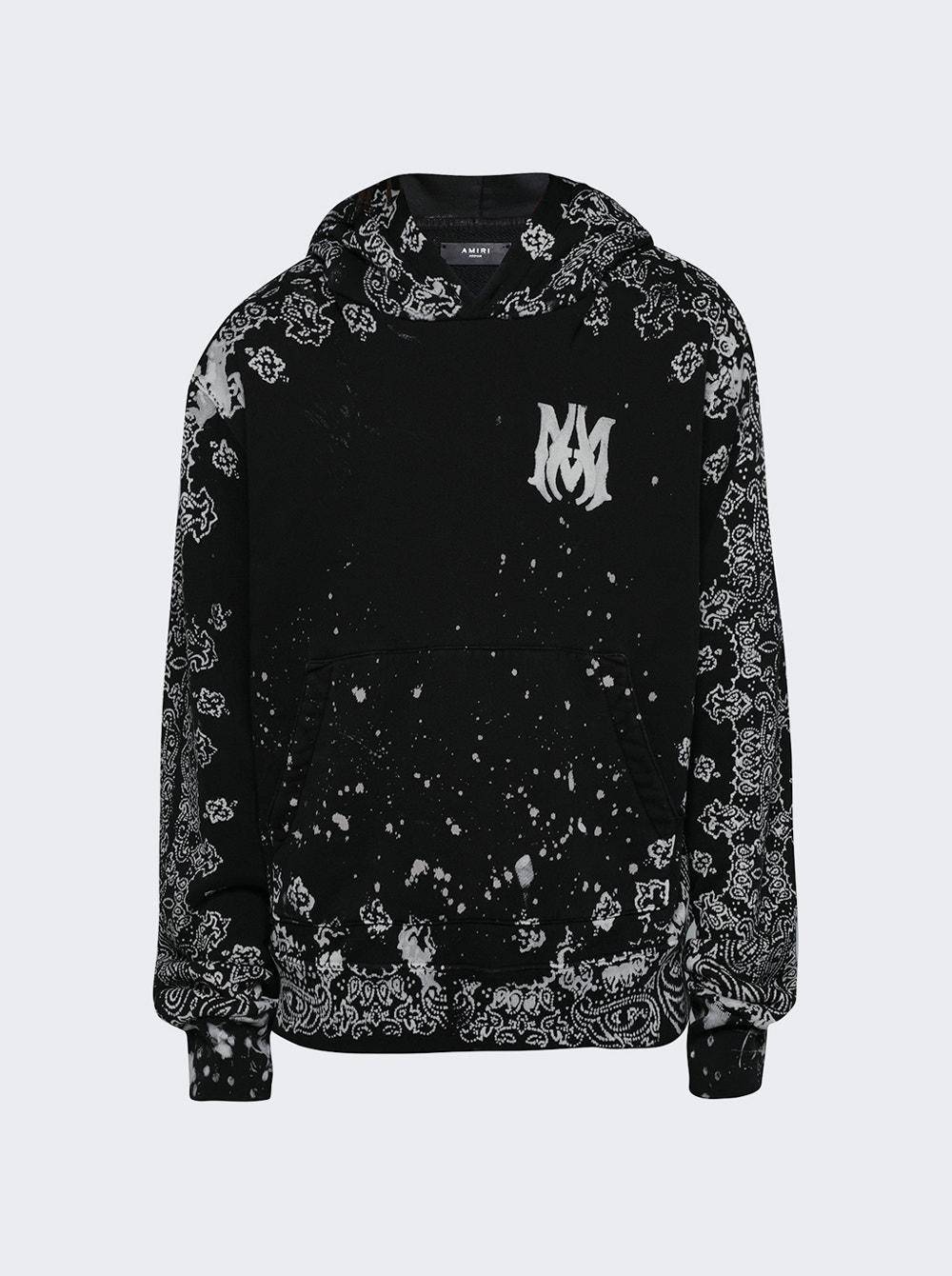 Amiri Bandana Bleach All Over Hoodie in Black for Men Lyst