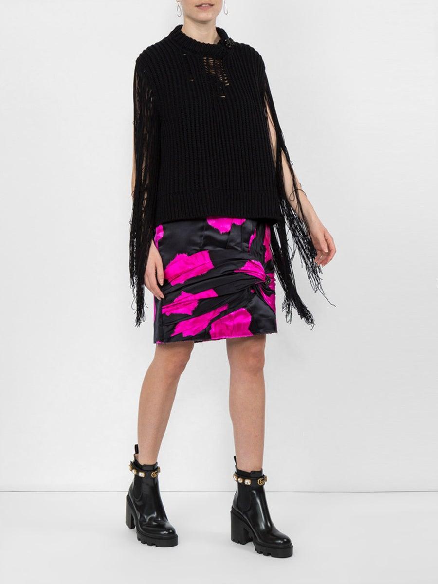 leather ankle boot with belt gucci