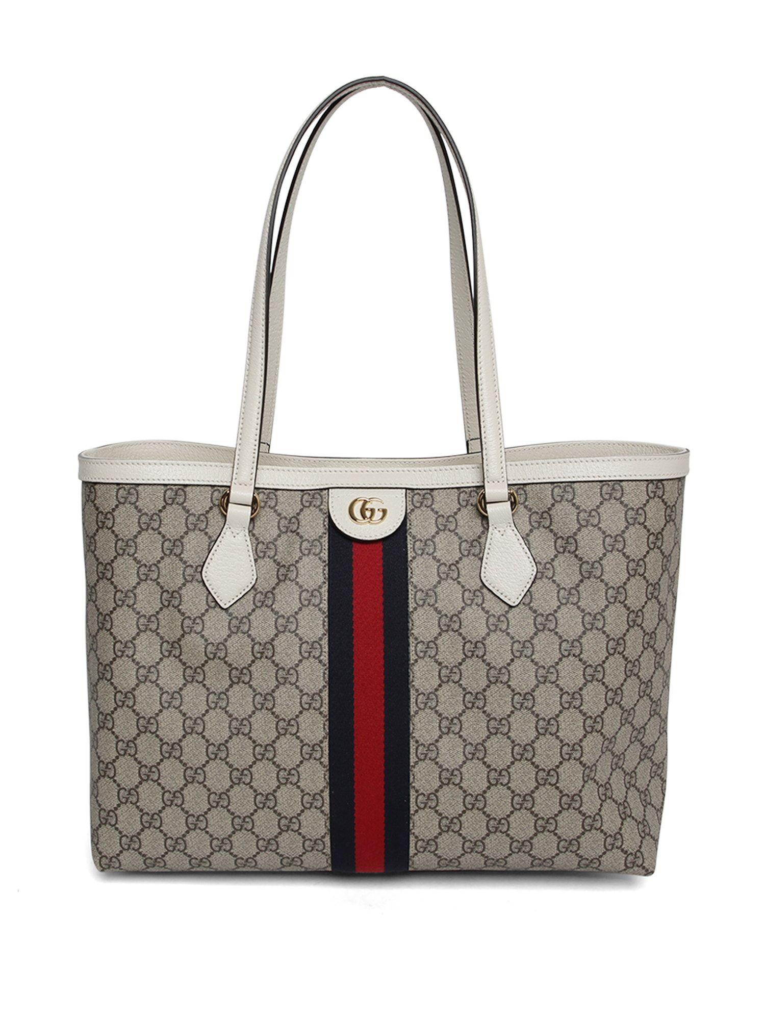 Gucci Ophidia Tote Handbag in White | Lyst