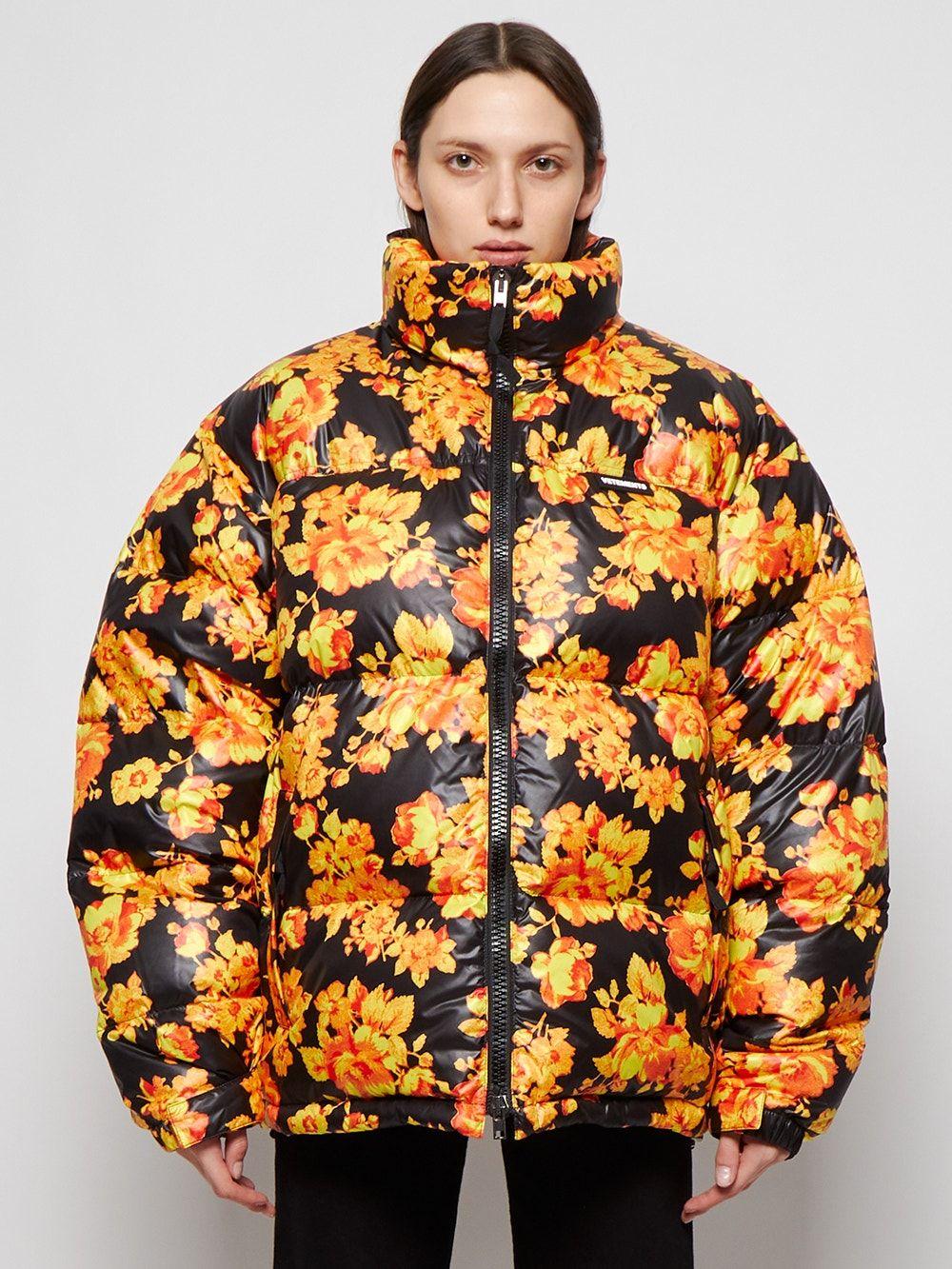 Vetements Acid Flower Puffer Jacket in Orange | Lyst