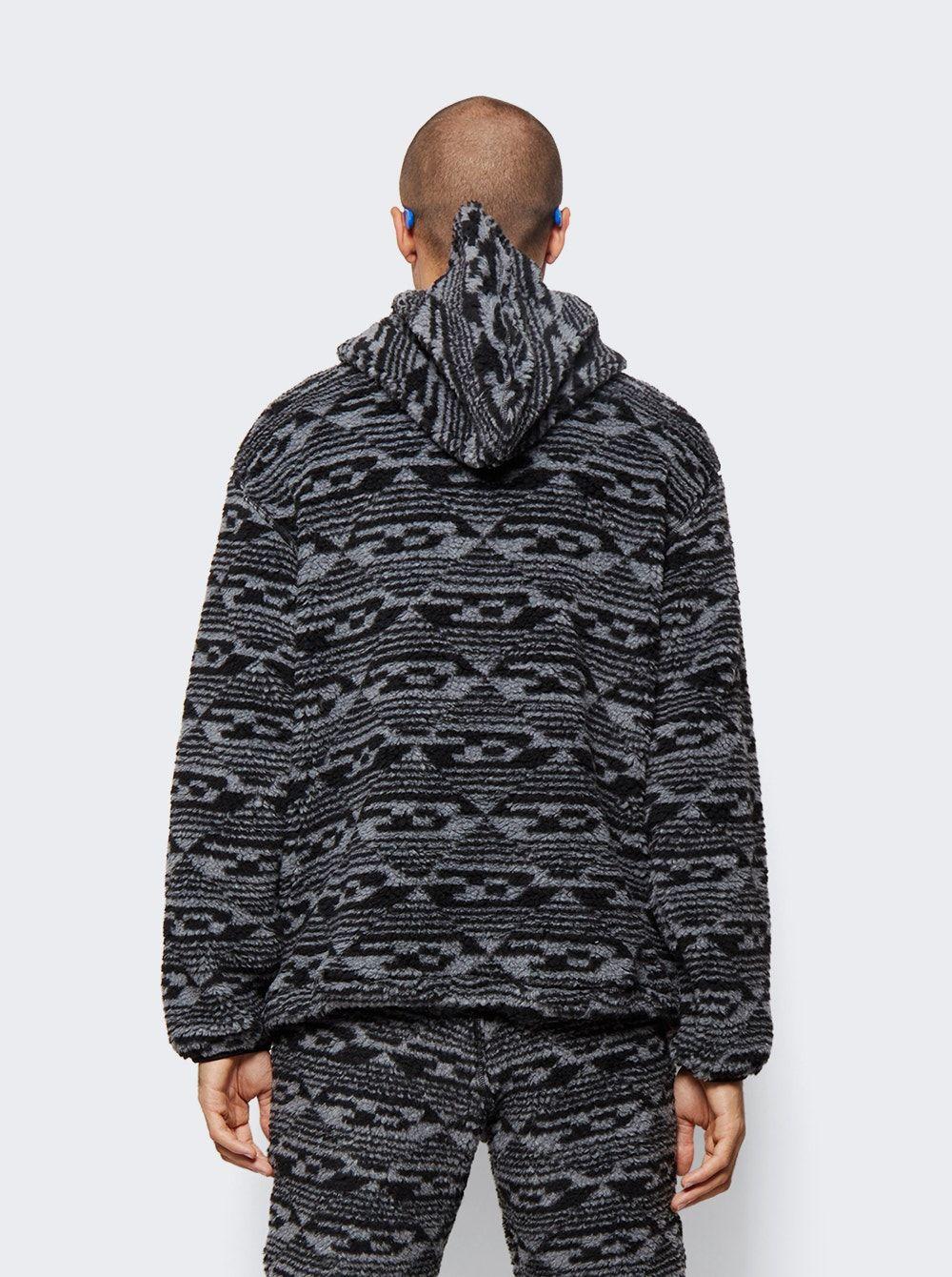 DIESEL Monogram Teddy Half-zip Fleece in Black for Men | Lyst