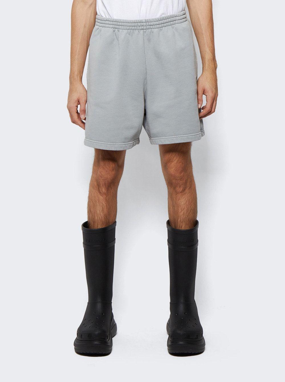 Balenciaga Bb Paris Icon Sweat Shorts in Gray for Men | Lyst