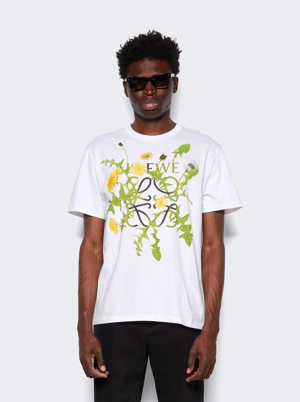 Loewe Anagram Flowers T-shirt in White for Men | Lyst