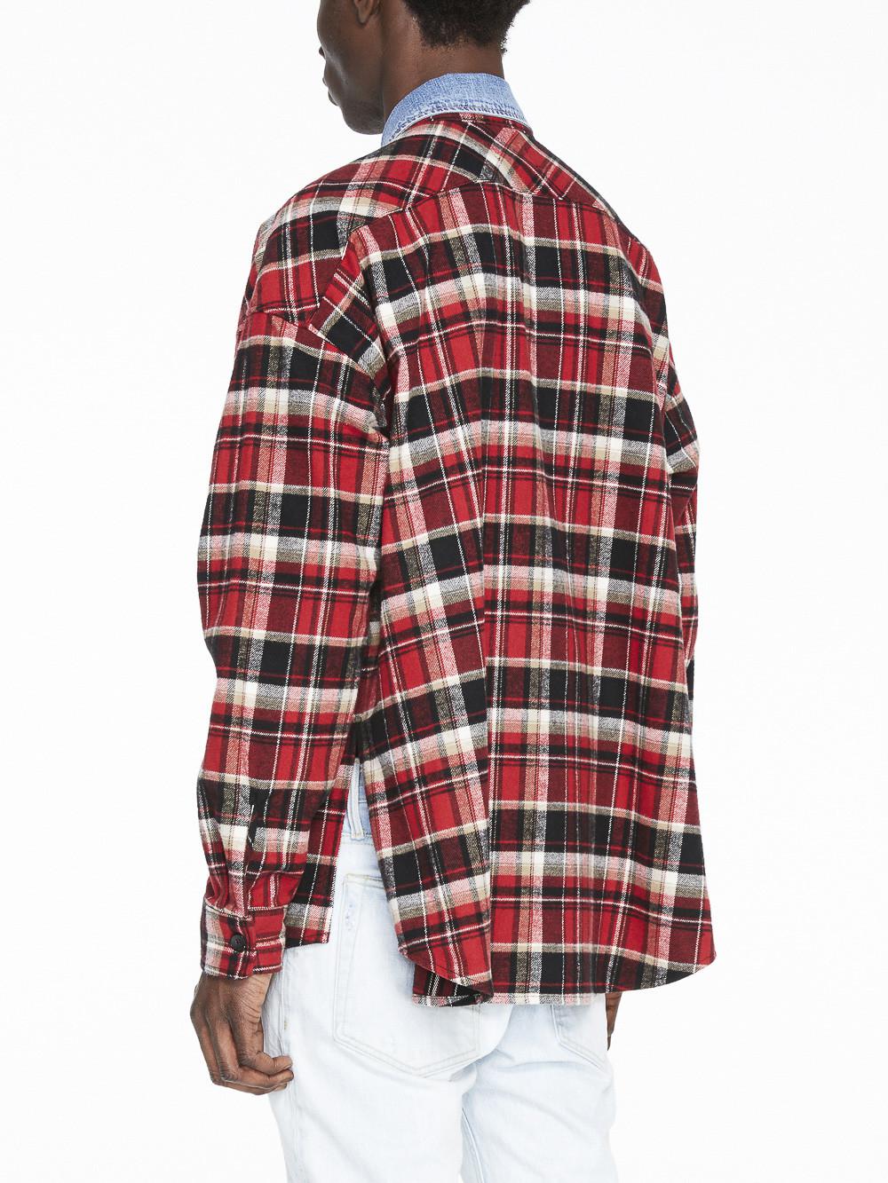 fear of god flannel denim collar
