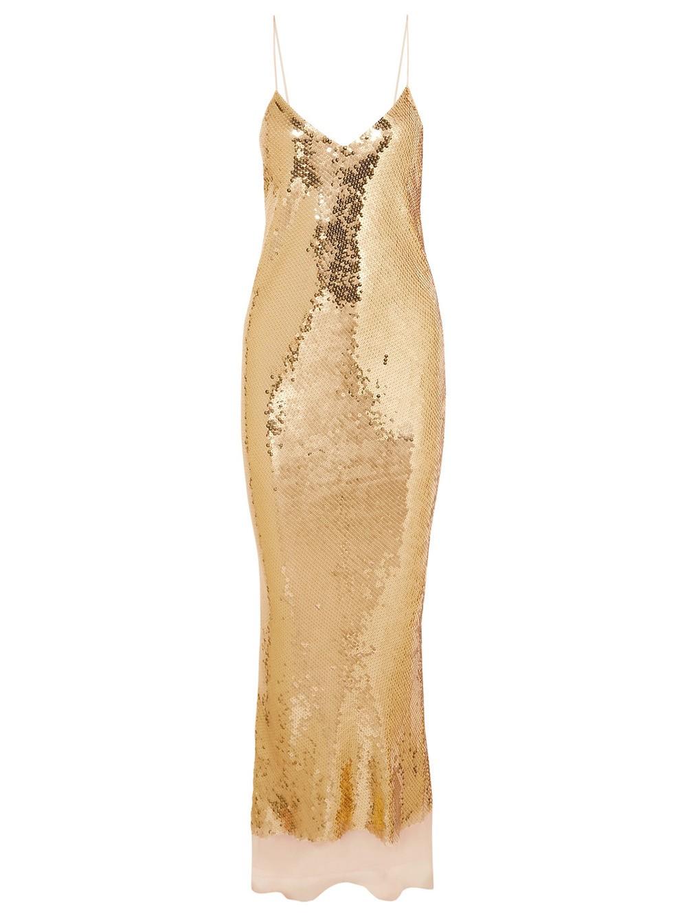 stella mccartney gold dress