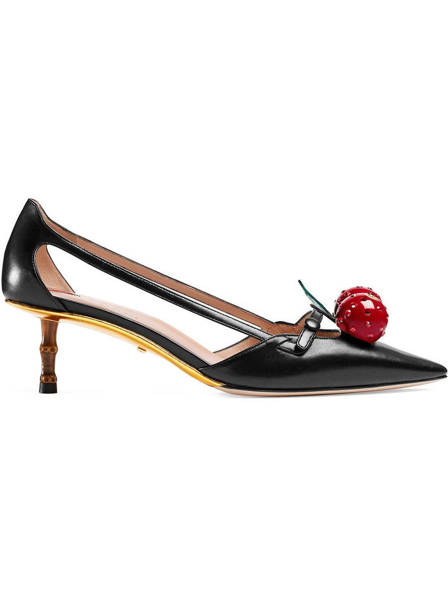 Gucci Unia Cherry Pump in Blue Lyst