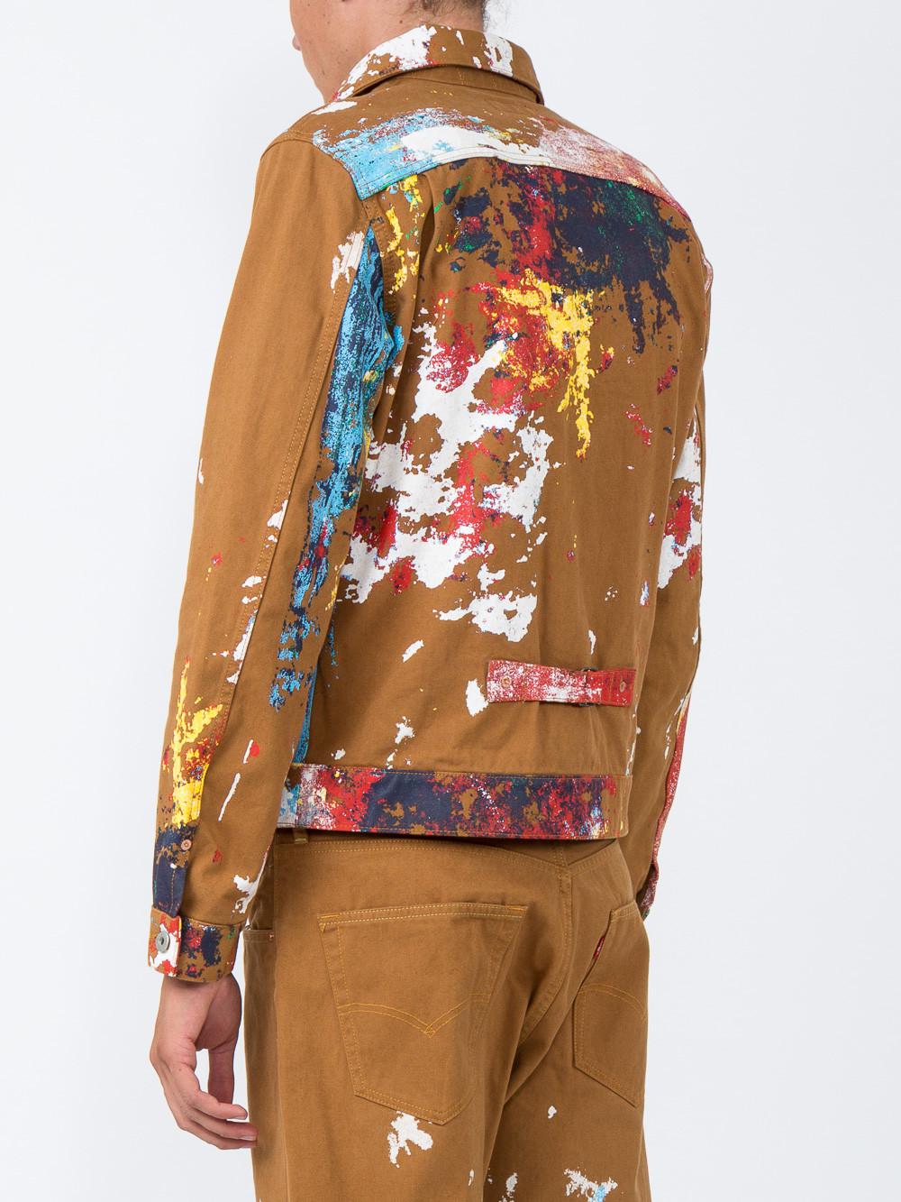 Junya Watanabe Cotton Junya Watanabe X Levi's Paint Splatter Jacket for Men - Lyst