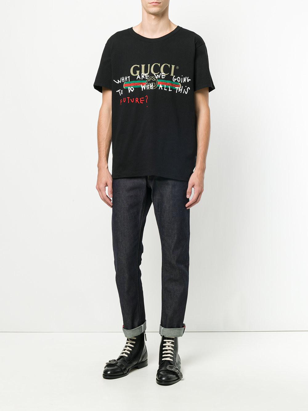 Gucci Cotton X Coco Capitan T shirt in Black for Men Lyst Gucci Cotton X Coco Capitan T shirt in Black for Men Lyst