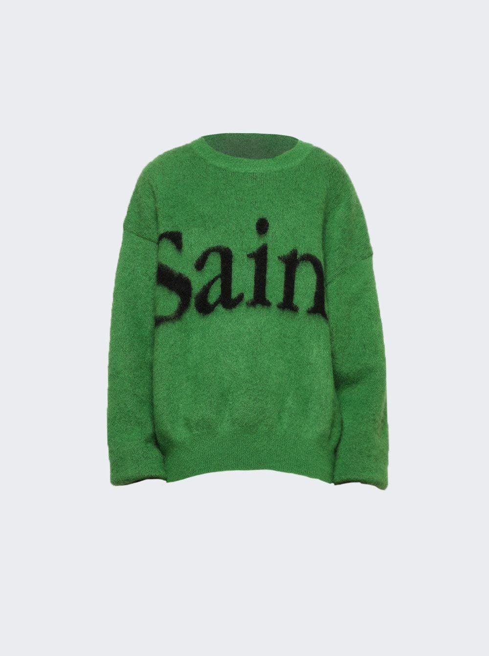 Saint Michael Crewneck Knit in Green for Men | Lyst