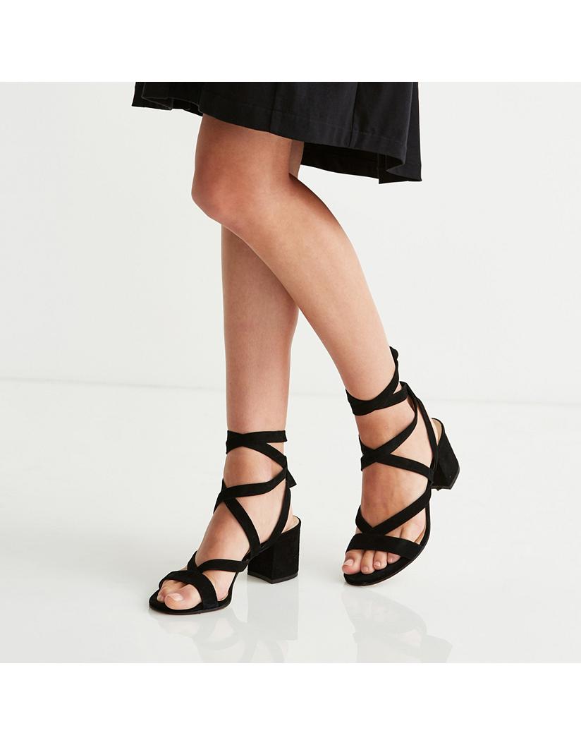 white wrap around sandals