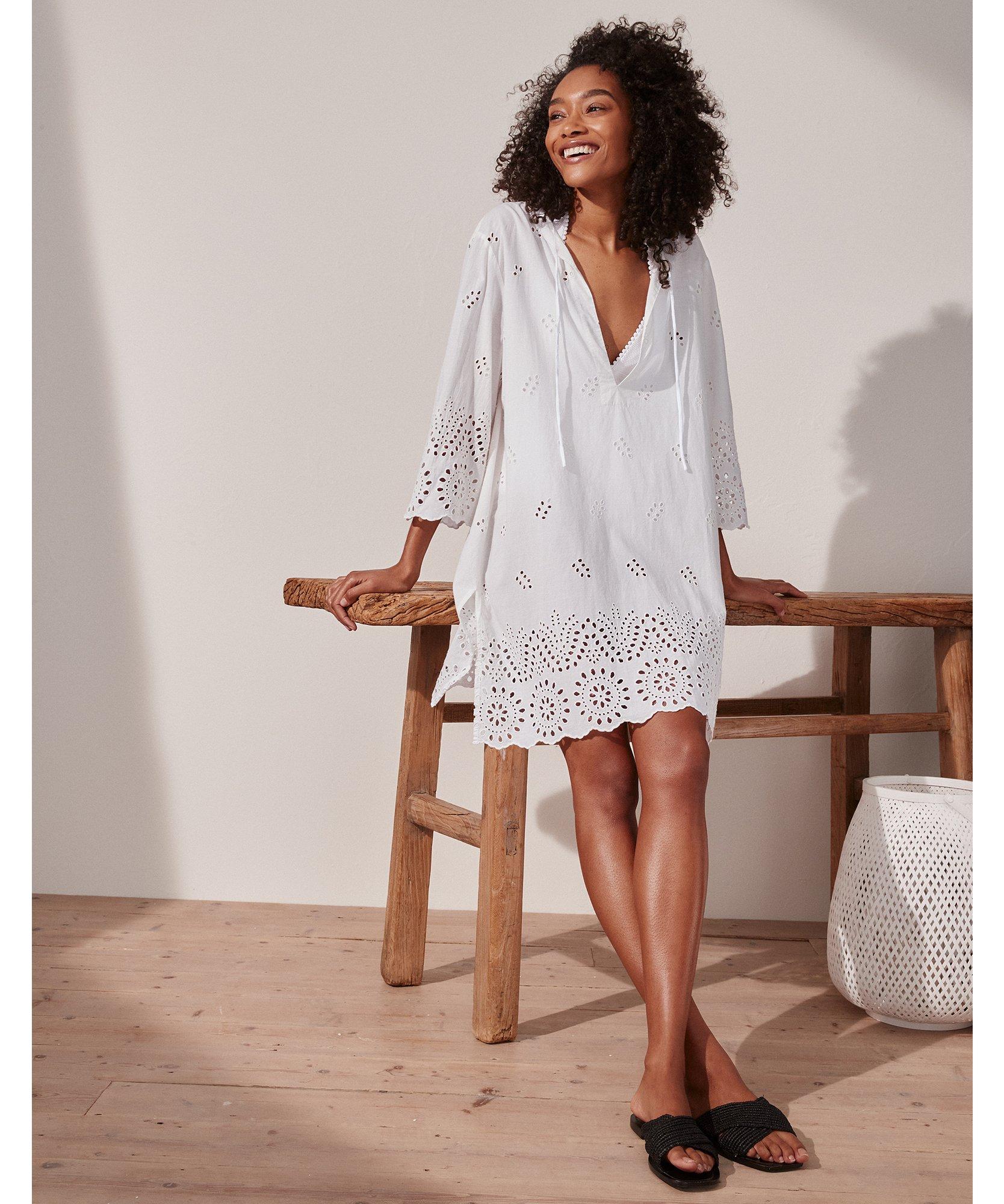 broderie beach dress