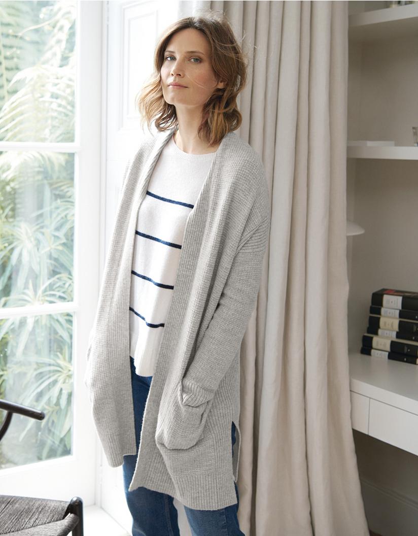 white company cardigan