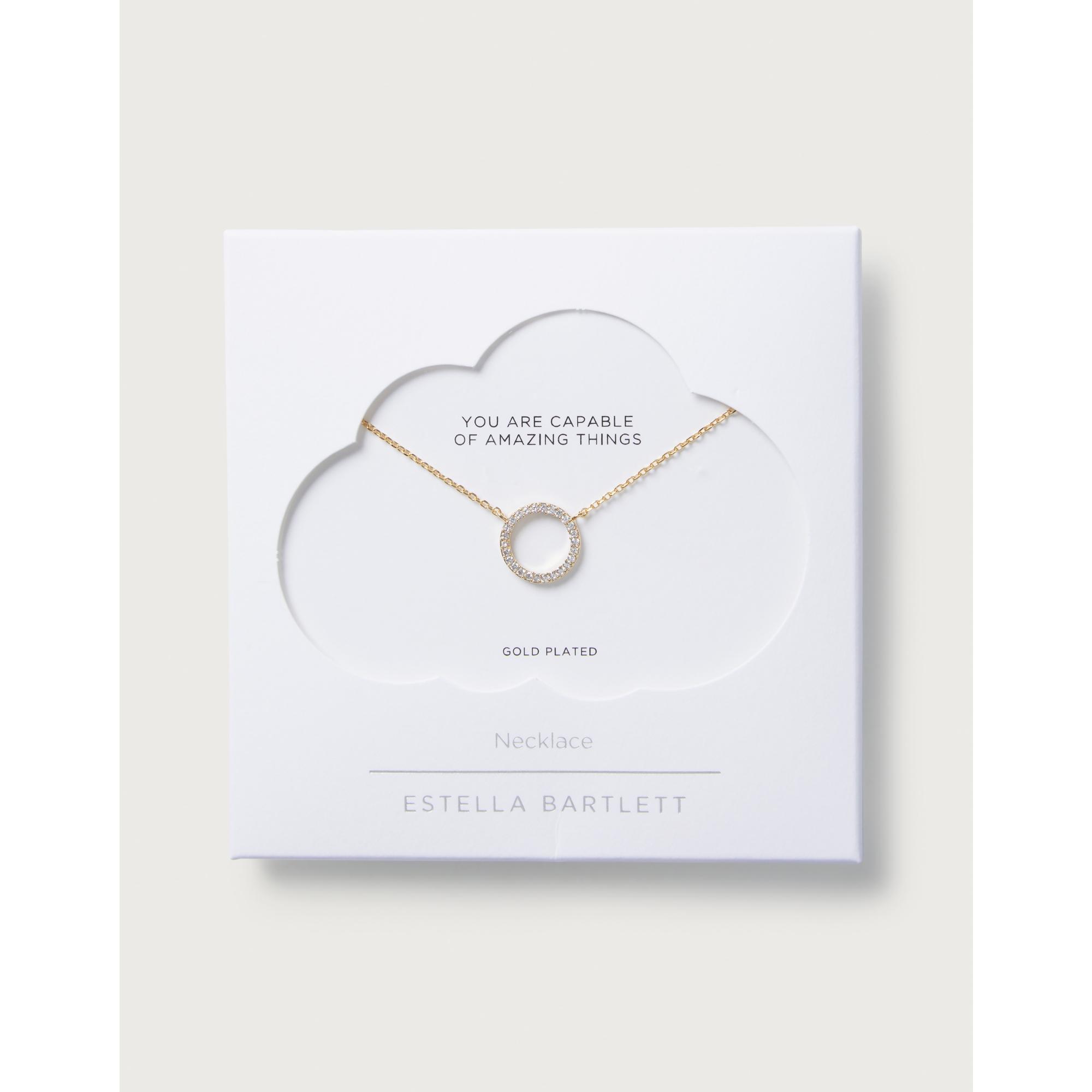 The White Company Estella Bartlett Gold Plated Circle Pendant Necklace in  White | Lyst