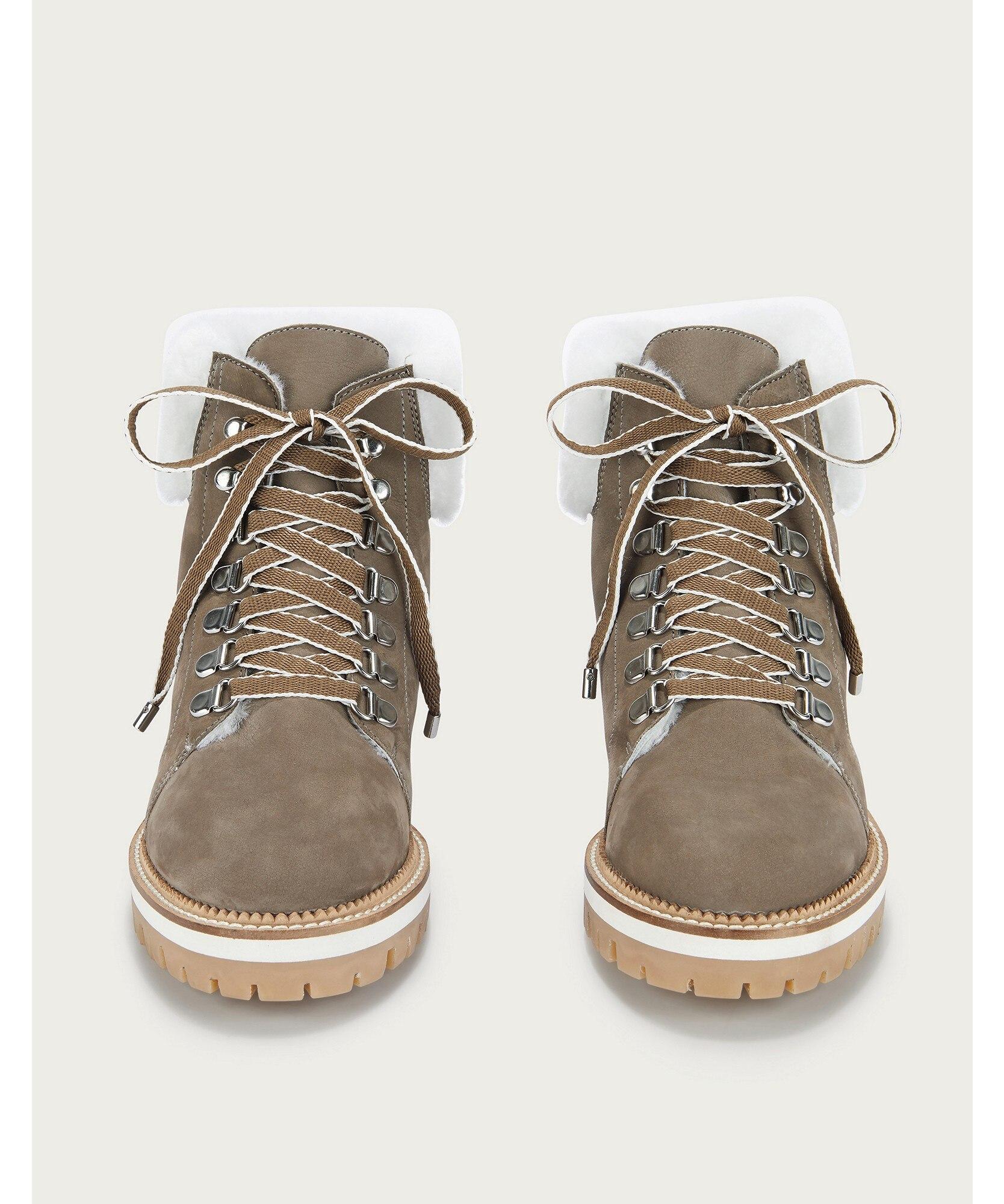 shearling hiking boots