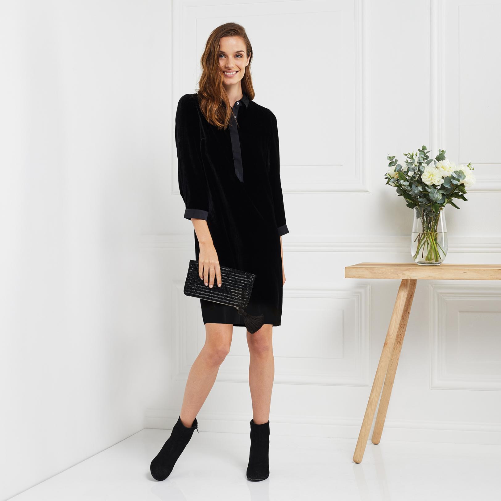 black velvet dress shirt
