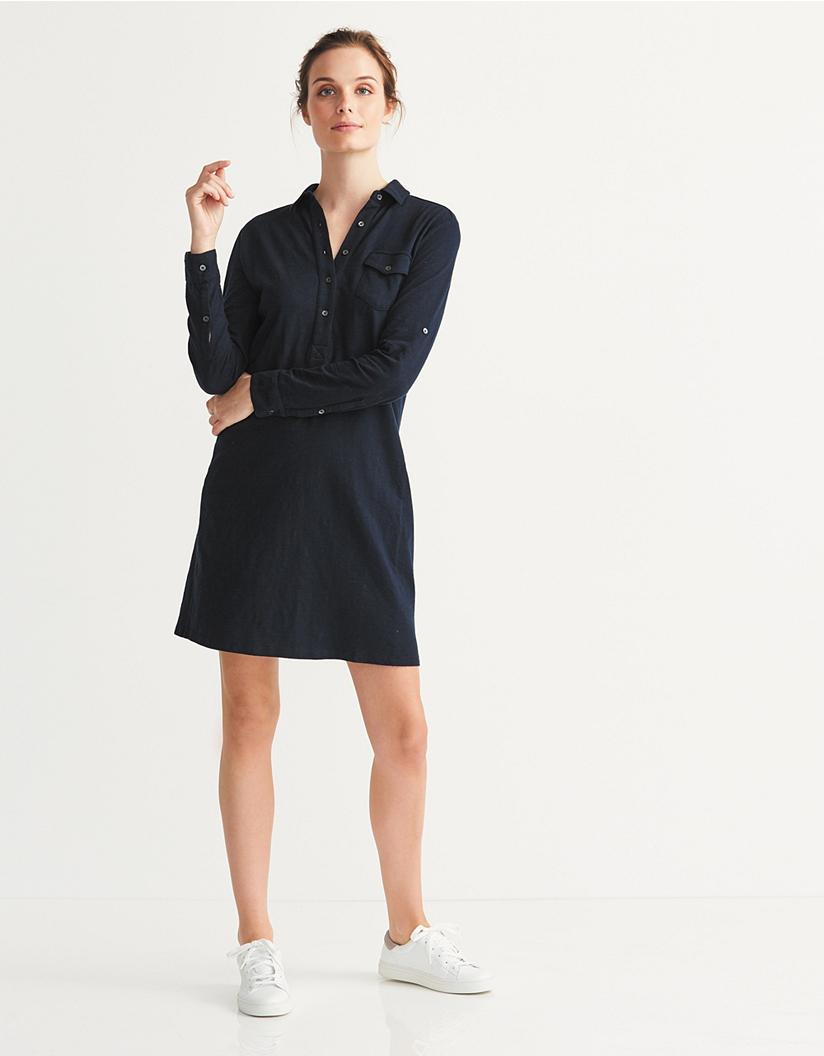 white company shirt dress