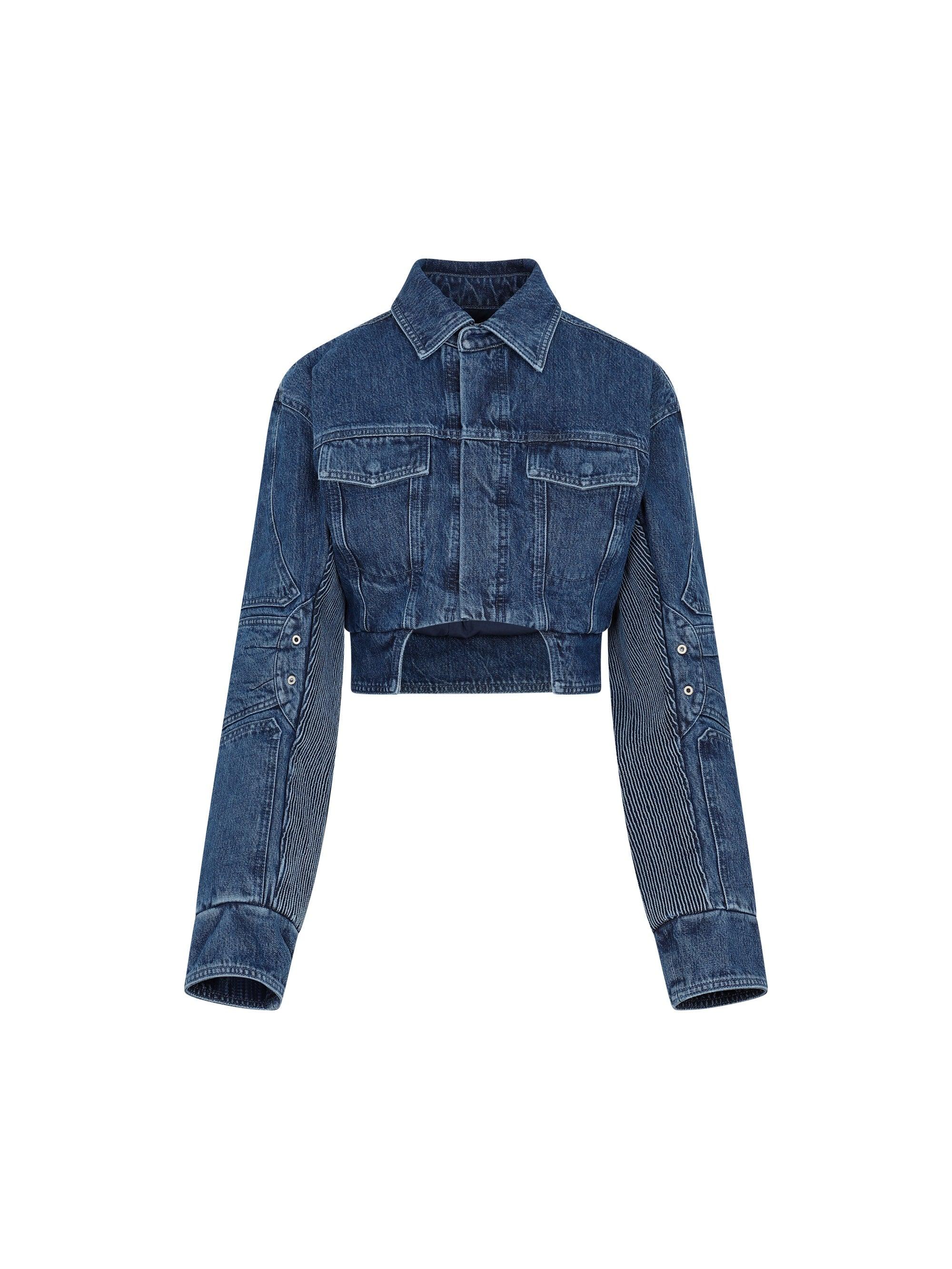 ジャケット OFF WHITE Women Jackets OWYE048F23DEN0014500 Blue Off White Jacket Blue Womens Off-White