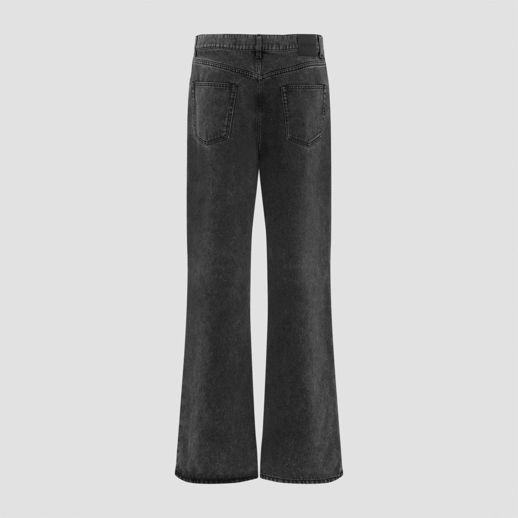 デニム・ジーパン MCQUEEN Jeans asymmetric closure Black Mcqueen Asymmetric Closure Black Denim Jeans | THE LIST