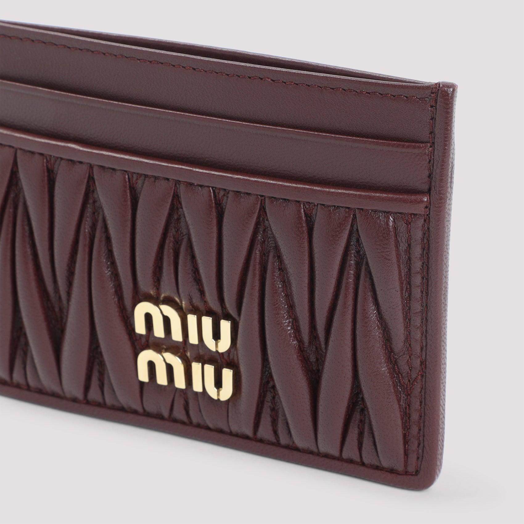 折りたたみ財布 MiuMiu [Miu Miu] Women's Matelasse Logo Bicycle Wallet 5MV20 miu-miu-miumiu-women-small-