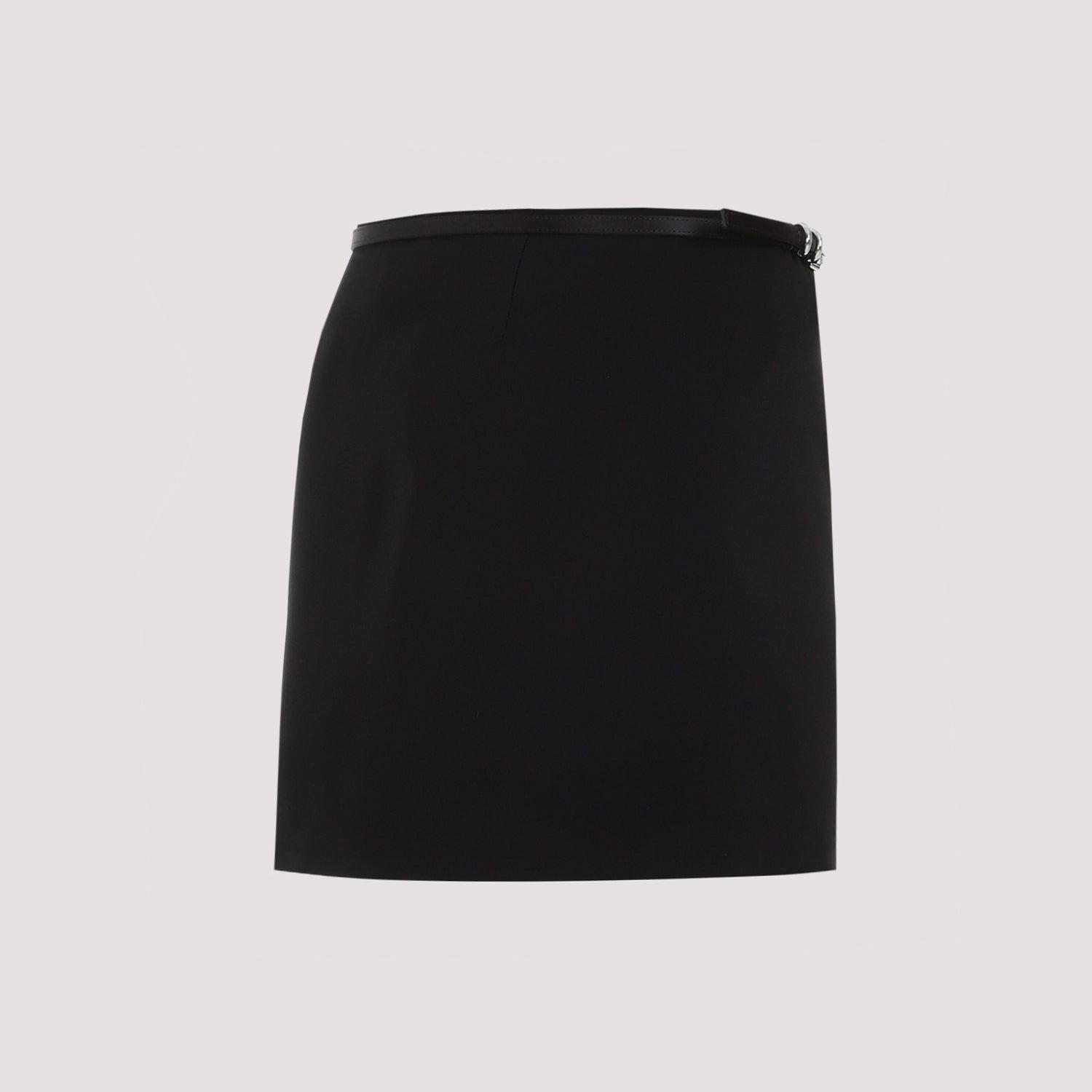 スカート Givenchy Black Wool Skirt Givenchy: Black Wool Mini Skirt | SSENSE