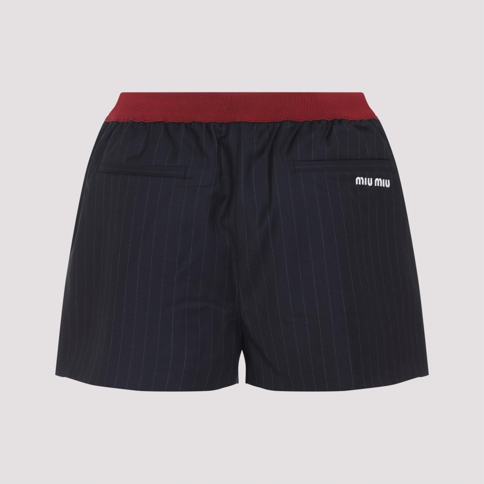 ショートパンツ MiuMiu Miu Miu Virgin Wool Shorts (MP1924SOOO 174X F0008) 19634136_43805369_322.jpg
