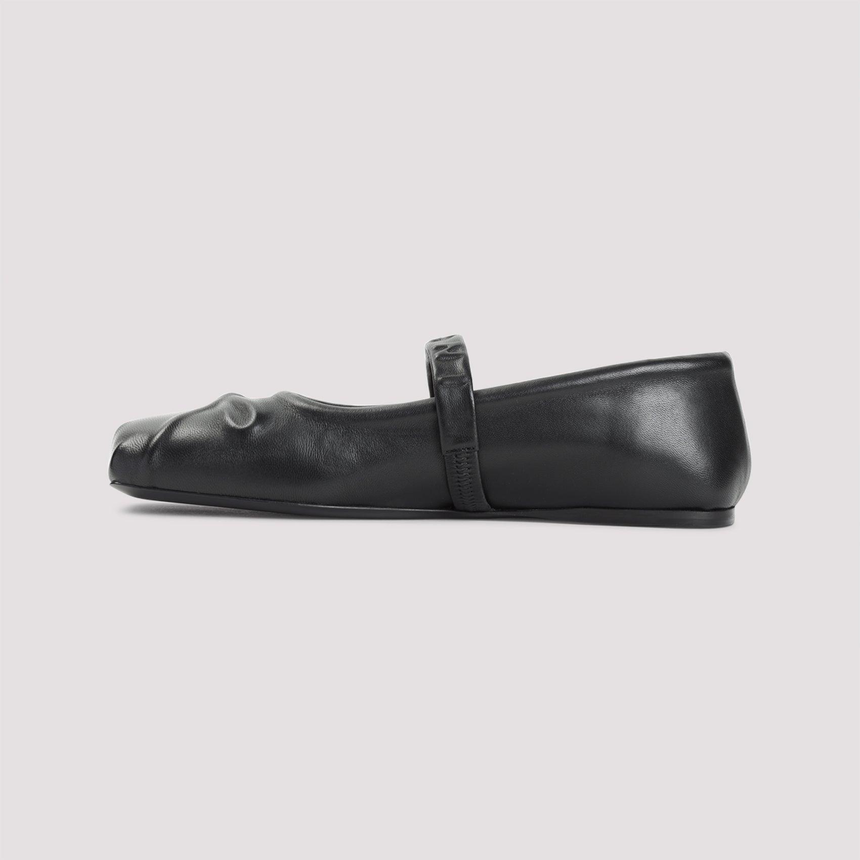 フラットシューズ Marni Dancer Black Leather Ballerinas Marni Ballet flats and ballerina shoes for Women | Online