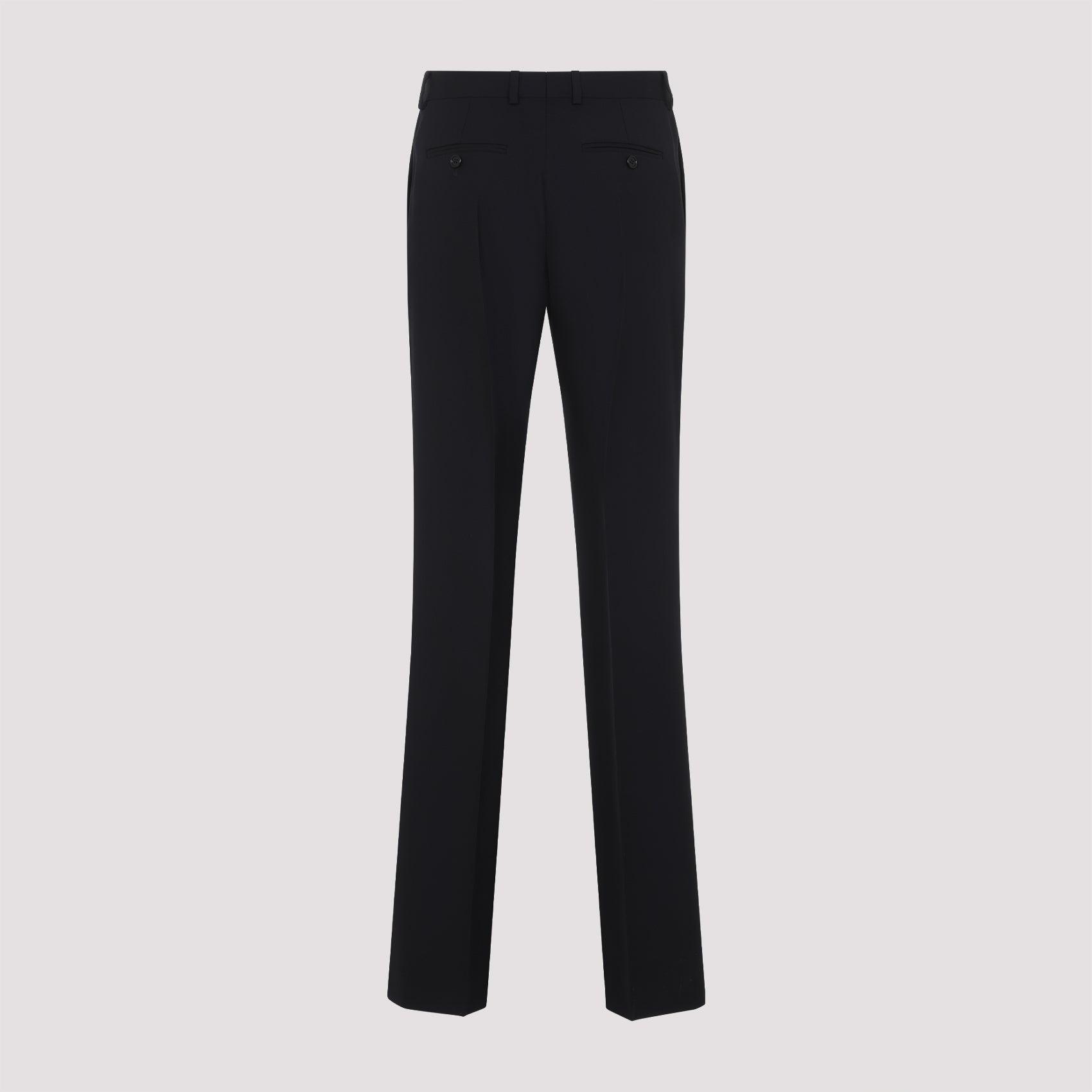 パンツ CELINE | Button Pleated Wool Pants Celine Wide Leg Wool Trousers Pleated Pants 38 Black Fall